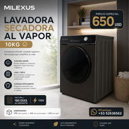 10KG. LAVADORA SECADORA AL VAPOR 10KG MILEXUS. Factura + Garantía - Img 56066124