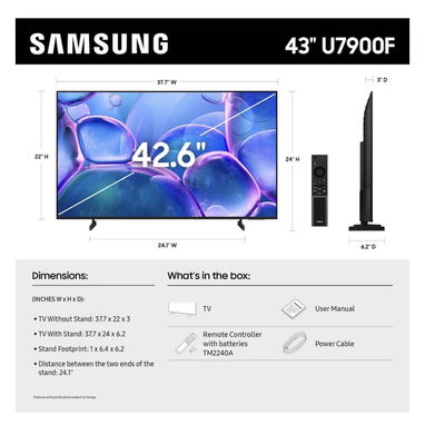 OFERTAS!!_TV DE 43” 4K UHD SMART TV|MARCAS: SAMSUNG(U7900) y LG(UA7000)|SELLADOS!!-0KM(52971024) - Img 108166687