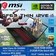 MSI 15.6" Core i5 (16/512GB) RTX4050 - Img 45574418