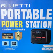 Estación de energía BLUETTI AC70P_1000W(pico 2000W) 864Wh de capacidad. - Img 55801466