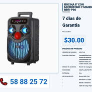 BOCINA 8'' CON MICRÓFONO Y MANDO NDR-P66 VPT-0044 - Img 55991572