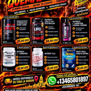 🏋️‍♂️NEXT PAHASE🏋️‍♂️SUPLEMENTACION DEPORTIVA PRO/ +13465801897 / PROTEINAS / CREATINAS Y MAS - 5/10