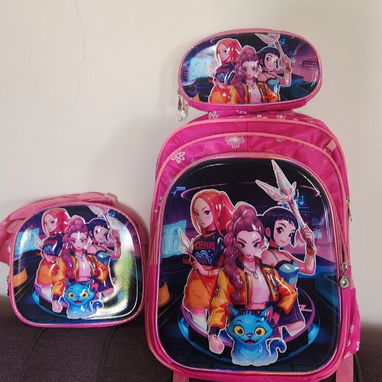 Mochilas 3D de diseño niños y niñas + merendero+ lapicera - 3/3