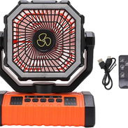 VENTILADOR PORTÁTIL RECARGABLE CON LUZ LED INTEGRADA y CONTROL REMOTO. - Img 55755132