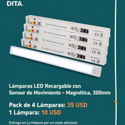 💡Pack de 4 Lámparas LED Recargable con Sensor de Movimiento – Magnética, 300mm - Img 57107540