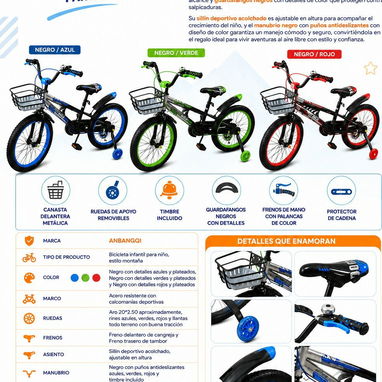 Bicicleta infantil precio y descripción en la foto para más información escribir al WhatsApp - 2/2
