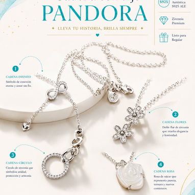 Cadenas + Dije Pandora copia 1x1 plata s925 - Img 124206172