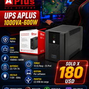 ⚡600W ⚡ UPS APLUS 1000VA 600W - 10 TOMAS - 2 PUERTOS USB. TENEMOS MENSAJERÍA. 📲 # 54833699 - Img 57104884