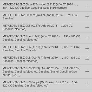 Filtro de aceite de Mercedes Benz motor gasolina menos el A200 modelos en las fotos - Img 114438663