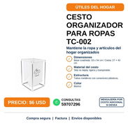 CESTO ORGANIZADOR PARA ROPAS TC-002 - Img 58438343