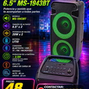 🎶 POTENCIA SONORA 🎶 6.5" BOCINA BLUETOOTH MS-1943T.. MENSAJERÍA CON FACTURA Y GARANTÍA. 📲 54833699 - Img 56444715