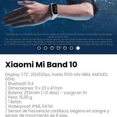 Xiaomi Mi Band 10. Versión global. En blanco, rosa y negro - 5/5