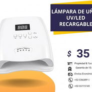 Lámpara para uñas, ultravioleta/ led Recargable - Img 56584960