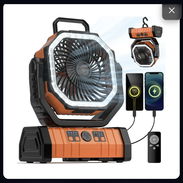 Ventilador recargable 20000mAh Bateria con LED portatil - Img 56786423