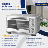 Horno eléctrico de 22L, garantía y factura, somos mipyme, 50796221 telf - Img 53490677