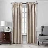 Cortinas dobles de tela para ventanas, color gris. - Img 55246829