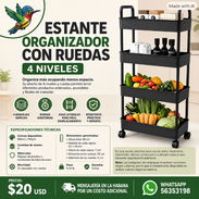 ESTANTE ORGANIZADOR CON RUEDAS 4 NIVELES - Img 56844205
