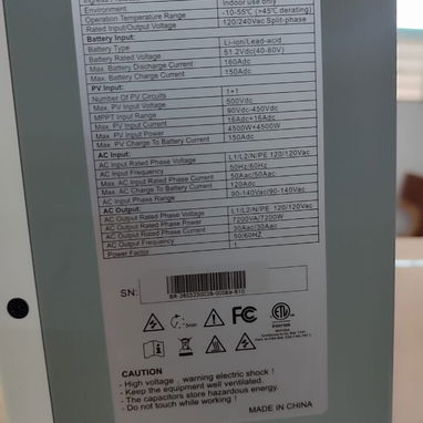 ☀️ Inversor SAKO 7.2kW 48V – Fase Dividida 120/240V – 1495 USD 🚗 ¡Mejores precios y calidad conmigo! - 3/3