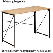 Mesa Escritorio Plegable Moderna 100x50cm - Img 56569421