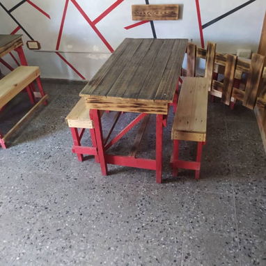 Venta de juegos de mesas y bancos de madera - Img 124445954