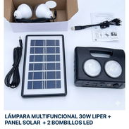 ☀️ Lámpara Liper de 30 W con panel solar y 2 bombillos LED - Img 58289552