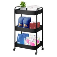 Carrito organizador metálico de 3 niveles*  Medidas: 45×30×78 cm - Img 58012302