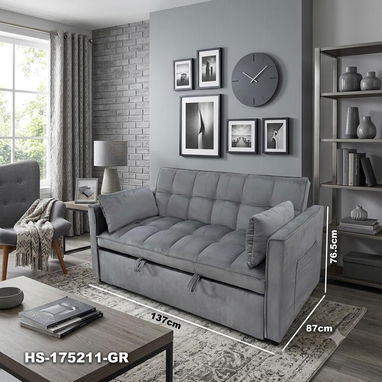 Sofá cama ( Colores disponibles: Gris y Negro) ⭐️Entrega Incluida⭐️ - 2/2