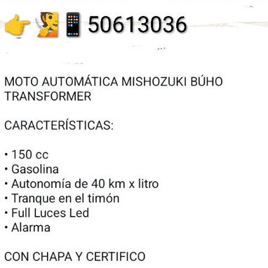 Moto AUTOMÁTICA MIZUSUKI BUHO - Img 123016473