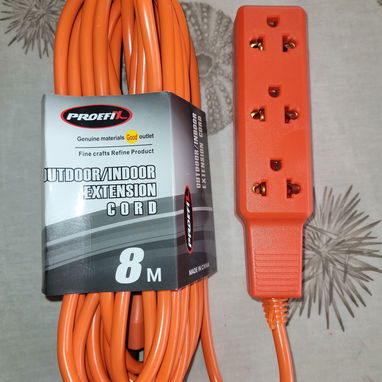 Extensión Eléctrica 8 mts(Regleta)📏8 metros, Regleta de 3 tomas⚡110-220 Volt - 2/3