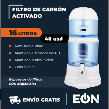 Filtro de agua de carbón activado. Nuevo con garantía y domicilio gratis - 2/3