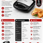 Sandwichera eléctrica Royal/ tostadora/ pan - Img 56067302