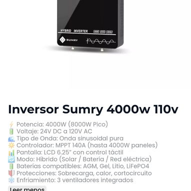 Ecoflow delta 2,3,3 plus, baterias extra 2 y 3. Inversor 110w.Paneles solres bifacial 540w.Cables carga ecoflow y mas - 10/10