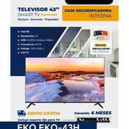 ✨️Televisor de 43"con caja decodificadora interna incluye Regulador de voltaje ✨️ - Img 57515952