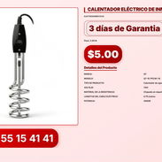 CALENTADOR ELÉCTRICO DE INMERSIÓN 1000W VPT-0058 - Img 56195789