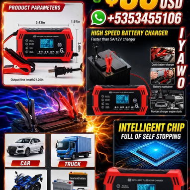 🔋⚡ ¡POTENCIA Y ENERGÍA CUANDO MÁS LA NECESITAS! ⚡🔋 🚗🏍️ CARGADOR DE BATERÍAS 12V 🏍️🚗 ✅ Ideal para baterías de 12V - 2/3