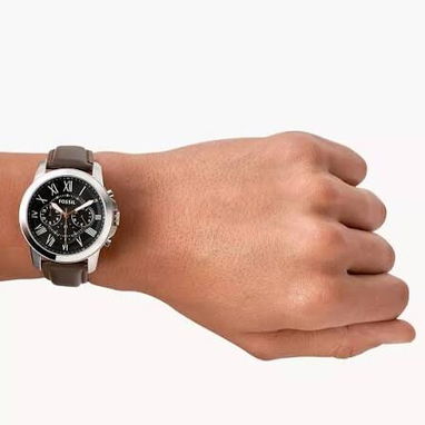 Reloj FOSSIL plataforma GRANT cronógrafo MOD. FS4813 cuarzo japonés caja: 44mm y manillas cuero legítimo, NUEVO EN CAJA. - Img 124043952