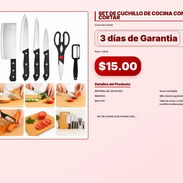 SET DE CUCHILLO DE COCINA CON TABLA DE CORTAR . - Img 57103768