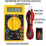 MEDIDOR DE VOLTAJE DIGITAL CROWNMAN, ENTREGA DE FACTURA, VARIEDAD DE ARTÍCULOS DE FERRETERÍA, ETC - Img 55513886