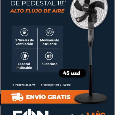 Ventilador de pedestal. Todos nuevos con garantía y domicilio incluido - 2/3