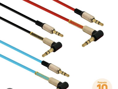 Cable Auxiliar 3.5 mm a 3.5 mm, Cable Estereo de Audio compatible con Automovil, y otros. - Img main-image