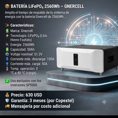 Baterías extra para Ecoflow delta 2, delta 3, delta 3 plus, delta 3 1500, delta pro, delta pro 3, Gnercell - 4/4