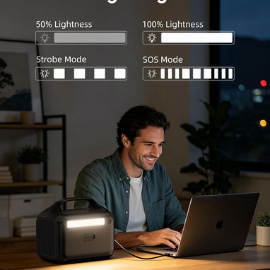 ⚡ ESTACIÓN DE ENERGÍA PORTÁTIL DARANENER NEOX 192WH 300W + PANEL SOLAR 30W LIFEP04  – ENVÍO GRATIS + GARANTÍA - 6/7