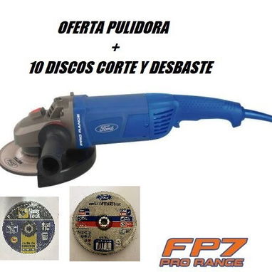 Oferta PULIDORA+ 10 discos FORD FP7 2100W DISCO 230mm 220VOLT - Img 102969954