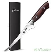 Cuchillo de filete profesional de 7 pulgadas, cuchillo de acero inoxidable japonés de alto carbono, con mango ergonómico - Img 45769051