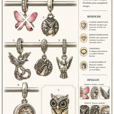 Charms copia 1x1 plata 925 Pandora SPARKLE✨ - Img 123765147
