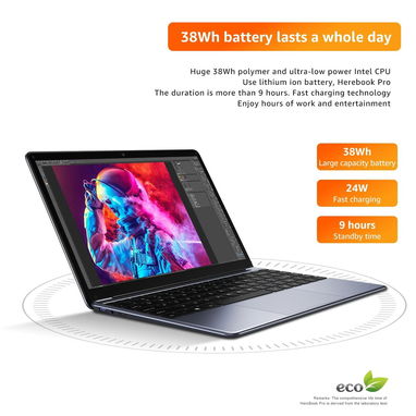 LAPTOP 🎁NUEVA🎁📦CAJA, CHUWI HeroBook Pro (CWI514), 14.1" FHD IPS, Intel N4020, 8GB RAM, 256GB SSD, 8Horas - 5/8