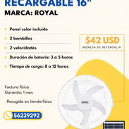 Ventilador recargable con panel solar - Img 55969525