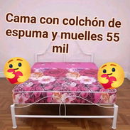 Cama y colchón de espuma y muelles - Img 55724398