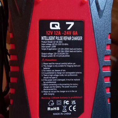 ⚡ 50⚡ CARGADOE DE BATERÍAS Q7 12V-12A INTELIGENTE. MENSAJERÍA CON FACTURA Y GARANTÍA. TLF 54833699 - Img 108504943