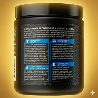 Cell Tech Creatina // HCL Muscletech // 120 Serv - 3/3